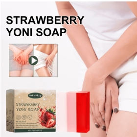 WoodSleep Strawberry Flavored Soap Gentle Cleansing, Itching, Deodorizing Body Care Soap For Women's Intimate Parts (Quantity: 1PCS)
